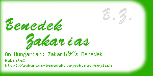 benedek zakarias business card